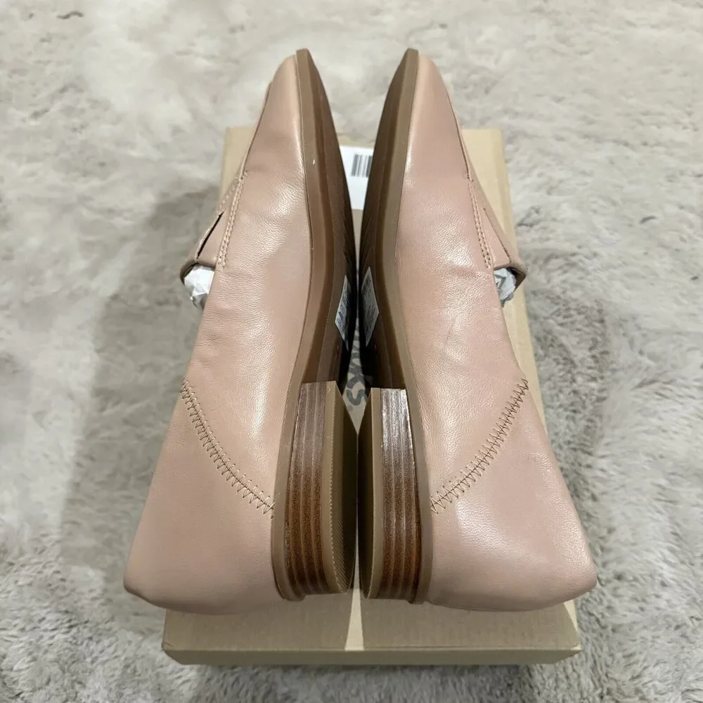 NIB CLARKS Sarafyna Freva Leather Flat Women US Size‎ 11 M Praline Career Office